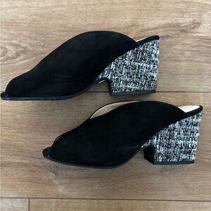 Sacha London Black and Tweed Mules